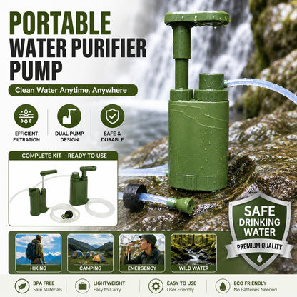 StayAlive™ 5-in-1 Survival Water Filter | Emergency & Outdoor Water Purification System
